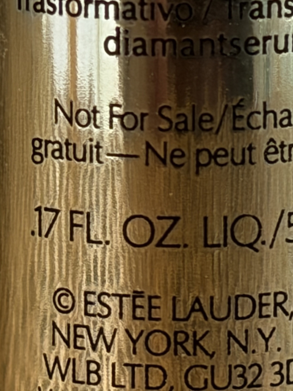 Estée Lauder Re-Nutriv Ultimate Diamond Brilliance Serum - Gold and Black Trim - Picture 5 of 6